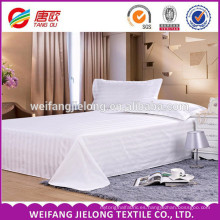 100% cotton bleached woven satin stripe fabric JC60*40 173*120 110" 100% cotton satin stripe fabric for home textile and hotel